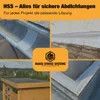 A collage of four images showing different applications of waterproofing materials, with a central logo and text. Produktbild-Vorschau