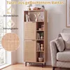 COSTWAY Sideboard, Küchenschrank mit 2 Rattantüren & 5 Produktbild-Vorschau 6