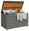 Outsunny Gartenbox 450 L Polyrattan wasserdicht Auflagenbox Produktbild-Vorschau 1