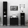 vidaXL Armadietto da bagno nero 30x30x190 cm Materiale a Anteprima dell’immagine prodotto 2