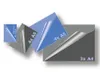 Several sheets of paper of different sizes are shown, with one corner peeled back to reveal a different color underneath. Text labels indicate the sizes and quantities of the sheets. Produktbild-Vorschau