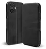 A black flip case for a smartphone is shown from two angles. Náhled obrázku produktu