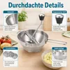 Edelstahl Passiermühle 2L mit Handkurbel, Food Mill mit 3 Produktbild-Vorschau 2