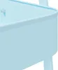 A close-up of a light blue storage cart. Podgląd zdjęcia produktu