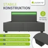 Juskys Polsterbett Lyon 140 x 200 cm grau – Bettgestell mit Produktbild-Vorschau 7