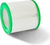 A close-up studio shot of a pleated filter with a green rim. Produktbild-Vorschau