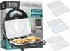 A sandwich maker on its packaging, with additional plates shown separately. Podgląd zdjęcia produktu