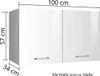 Held Möbel Hängeschrank Mailand BxTxH 100 x 34 x 57 cm grau Produktbild-Vorschau 6