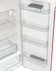 The interior of an open refrigerator with shelves and drawers visible. Produktbild-Vorschau