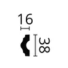 Nastro a parete HDPS WL3 38x16 mm lunghezza 2 m Anteprima dell’immagine prodotto 3