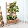 COSTWAY Květinový truhlík s mříží, dřevěný truhlík na Náhled obrázku produktu 8