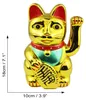Glückskatze - Maneki-neko - Winkekatze - 18 cm - gold Produktbild-Vorschau 5