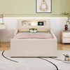 MODFU Lit simple 90 x 200 cm - Avec tiroir et port USB - Voir les images du produit 5
