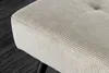 Design Sitzbank BOUTIQUE 100cm hellgrau Cord schwarze Produktbild-Vorschau 4