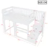 Flieks Etagenbett 90x200cm mit Led, Kinderbett Hausbett mit Produktbild-Vorschau 4