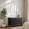 A bedroom scene featuring a dresser with a mirror above it, a plant, and curtains. Anteprima dell’immagine prodotto