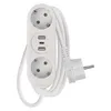 Steckdosenleiste – 2 Steckdosen+2×USB A+1×USB C, 1,5m, 1,5mm2, weiss Produktbild-Vorschau