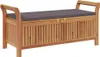 Panchina da giardino con cuscini 126 cm in legno massiccio Anteprima dell’immagine prodotto 1