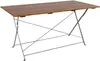 Klapptisch Biergarten Tisch Gartentisch Esstisch klappbar Akazie Stahl 120x70cm Produktbild-Vorschau