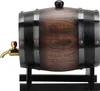 3L Weinfass-Fass im Vintage-Stil, gestreift, aus schwarzer Produktbild-Vorschau 2