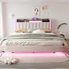 Merax gestoffeerd bed 160x200 cm met LED-verlichting en Productafbeelding-voorbeeld 12