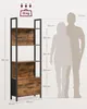 A product image showing a bookshelf with dimensions and human silhouettes for scale. Náhled obrázku produktu