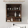 HOMCOM Spiegelschrank Bad, Badezimmerschrank mit sanft Produktbild-Vorschau 6