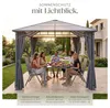 tectake® Gartenpavillon Hardtop Polycarbonatdach 3 x 4 m Produktbild-Vorschau 3