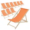 ECD Germany 10x Liegestuhl klappbar aus Holz, Orange, bis Produktbild-Vorschau 1