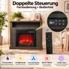HOMAVO 18 inch elektrische haard in grijs met haardmeubel Productafbeelding-voorbeeld 4