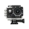 A close-up front view of an SJCAM SJ5000X action camera in its waterproof housing, mounted on a bracket. Produktbild-Vorschau