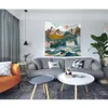 150 cm x 200 cm Západ slnka gobelín Strom gobelín tkanina Náhľad obrázku produktu 3