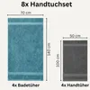 Komfortec 8er Handtuch Set aus 100% Baumwolle, 4 Badetücher Produktbild-Vorschau 3