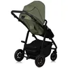 A green and black baby stroller with bronze accents, shown from a slightly elevated side angle against a white background. Produktbild-Vorschau