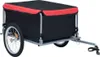 Rimorchio per biciclette vidaXL nero e rosso, 65 kg Anteprima dell’immagine prodotto 7