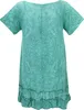 Boho Strandkleid, Minikleid - Petrol, Damen, Grün, Viskose, Produktbild-Vorschau 3