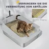PawHut Katzentoilette Edelstahl Offene Katzenklo mit Produktbild-Vorschau 7