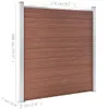 Möbel Gartenzaun WPC 353×186 cm Braun 2023 Produktbild-Vorschau 9