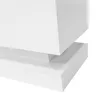 A close-up view of the base of a white TV cabinet. Produktbild-Vorschau