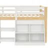 Halfhoogslaper 140x200 cm met opbergvakken, LED-verlichting Productafbeelding-voorbeeld 16