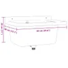 Lavabo a Parete Grigio 60x40x28 cm in Resina Anteprima dell’immagine prodotto 9