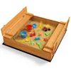 FCH: Sabbiera con panche e coperchio, dimensioni 110x110x21 Anteprima dell’immagine prodotto 1