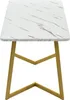 Table à manger 117 x 68 cm, aspect marbre blanc, plateau de Voir les images du produit 6