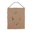 The back of a gold-colored picture frame with a chain for hanging. Voir les images du produit