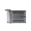 A close-up side view of a gray plastic food slicer attachment on a white background. Produktbild-Vorschau