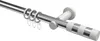 Interdeco Gardinenstange / Vorhangstange Chrom / Weiß, Typ Produktbild-Vorschau 1