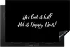 KitchenYeah© Herdabdeckplatte Wie spät ist es? Es ist Happy Produktbild-Vorschau 1