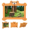 A children's tablet with a bear-shaped case, displayed from multiple angles. Produktbild-Vorschau