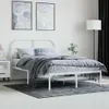 vidaXL Struttura letto con testiera in metallo bianco Anteprima dell’immagine prodotto 4