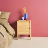 sweeek - 2er-Set Nachttische Holzdekor 2 Schubladen - Natur Produktbild-Vorschau 3